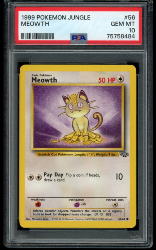 Meowth Jungle #56 PSA 10