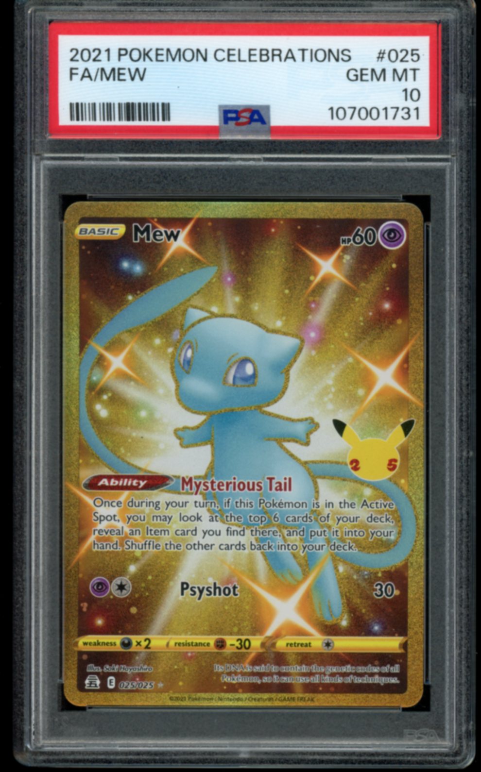 Mew (Celebrations) #025 PSA 10