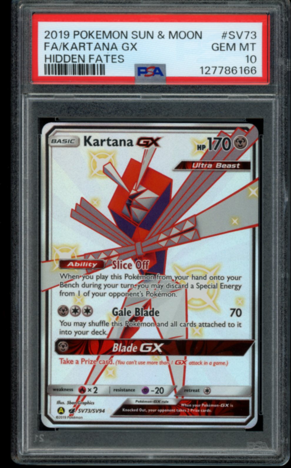 Kartana GX #SV73 PSA 10