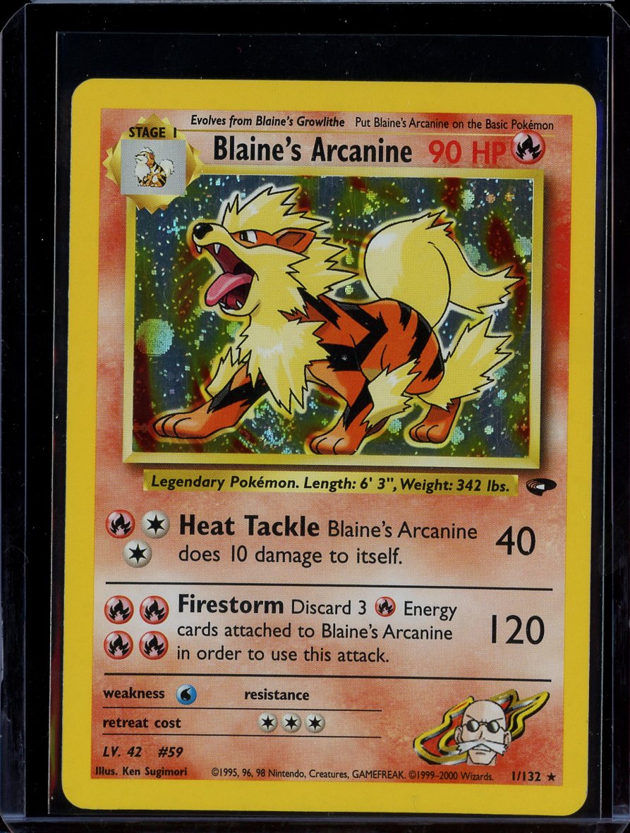 Blaine's Arcanine 1/132 Holo Gym Challenge