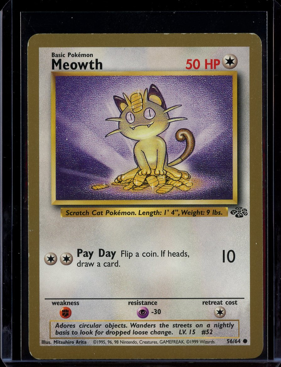 Meowth 56/64 Gold Bordered Promo