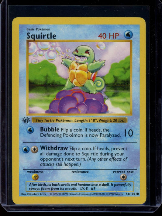 Squirtle (1st Ed - Shadowless) #63