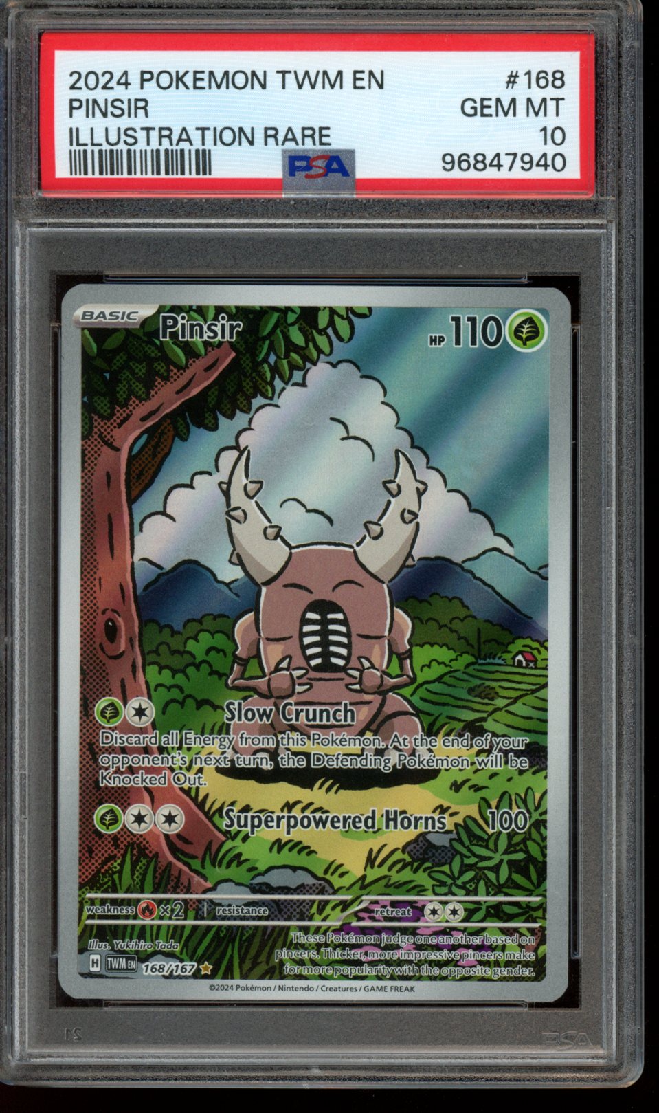 Pinsir 168/167 Illustration Rare Twilight Masquerade PSA 10