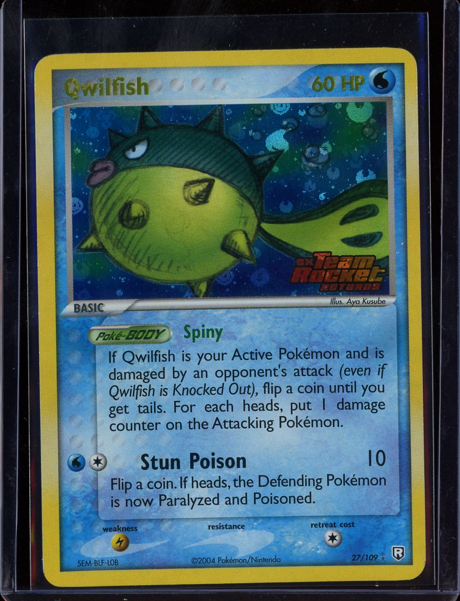 Qwilfish 27/109 Reverse Holo EX Team Rocket Returns