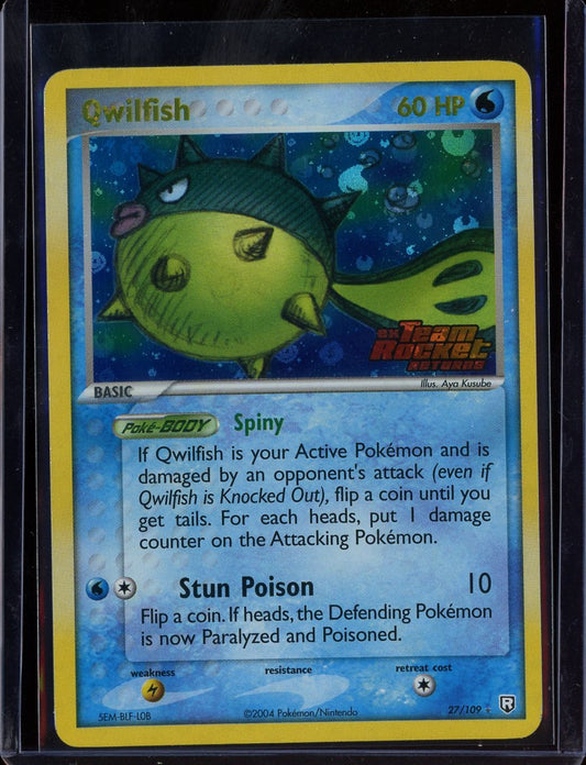Qwilfish 27/109 Reverse Holo EX Team Rocket Returns
