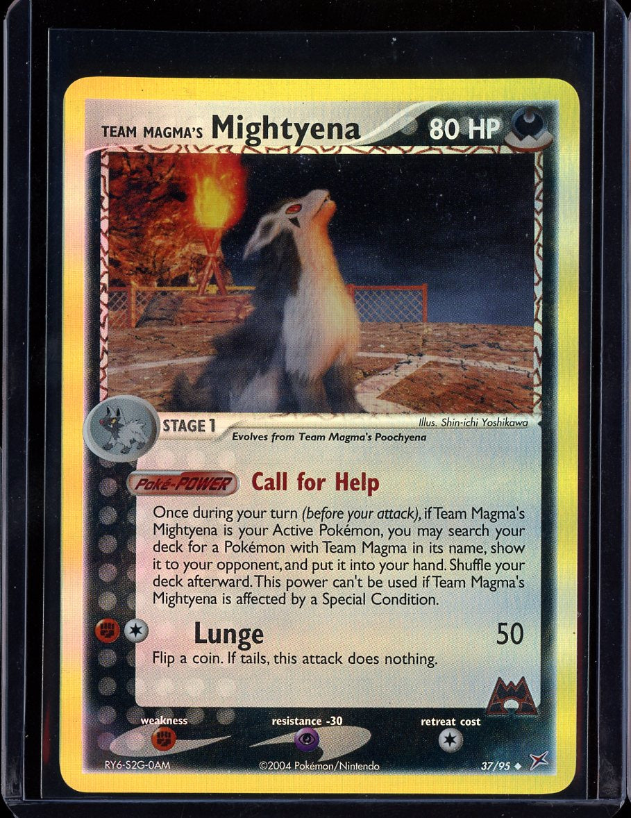 Team Magma's Mightyena 37/95 Reverse Holo EX Team Magma vs Team Aqua
