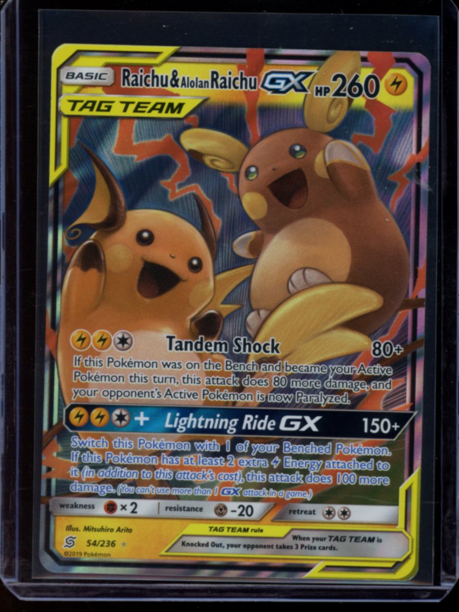 Raichu & Alolan Raichu GX #54