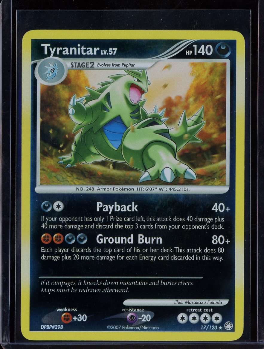 Tyranitar 17/123 Reverse Holo Mysterious Treasures