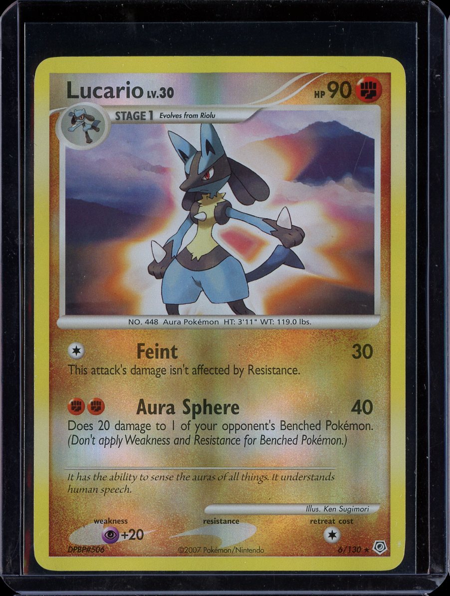Lucario 3/130 Reverse Holo Diamond and Pearl