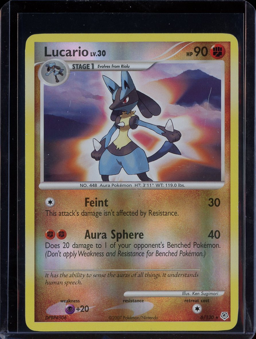 Lucario 3/130 Reverse Holo Diamond and Pearl