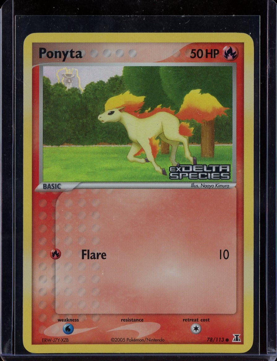 Ponyta 78/113 Reverse Holo EX Delta Species
