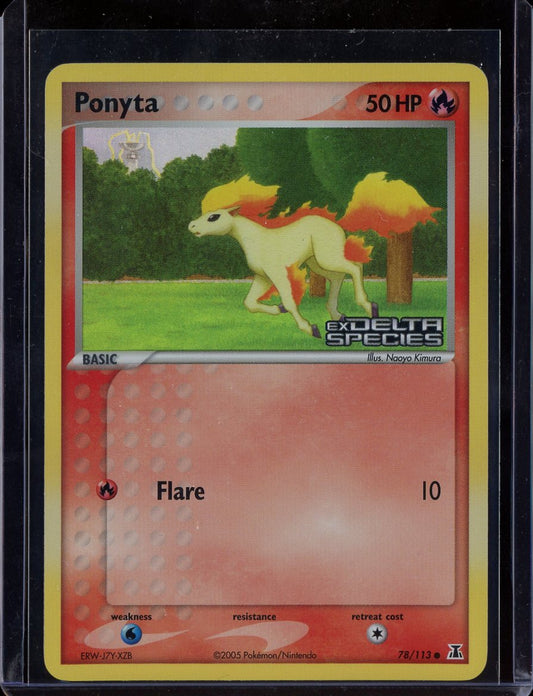 Ponyta 78/113 Reverse Holo EX Delta Species
