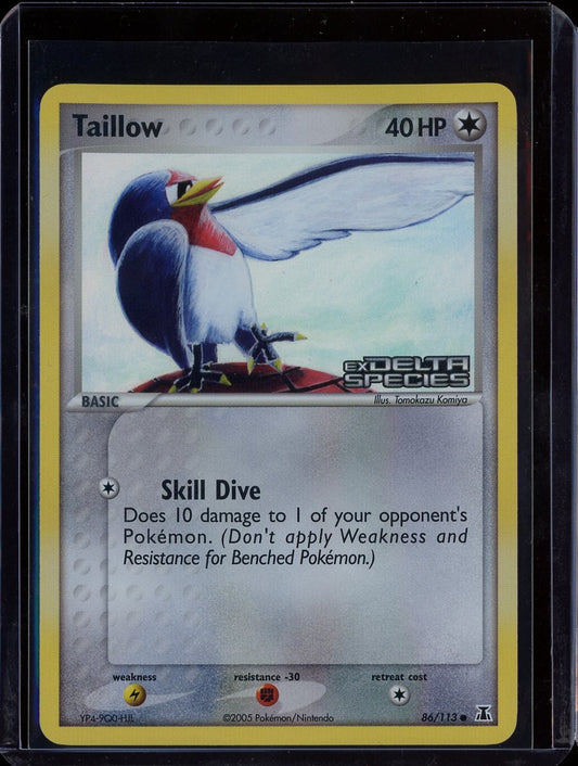 Taillow 86/113 Reverse Holo EX Delta Species