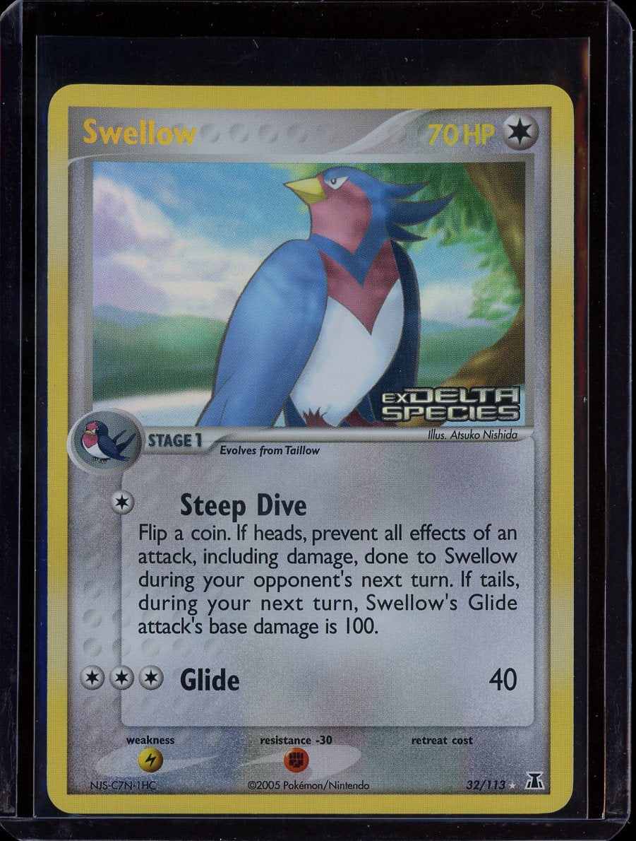 Swellow 32/113 Reverse Holo EX Delta Species