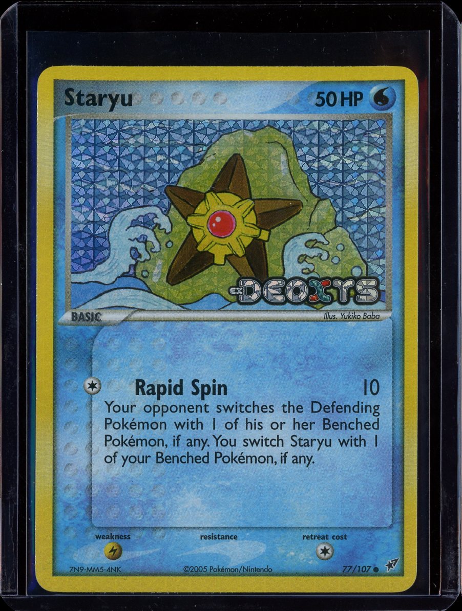Staryu 77/107 Reverse Holo EX Deoxys