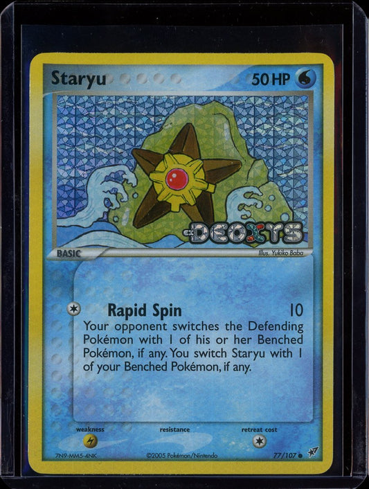 Staryu 77/107 Reverse Holo EX Deoxys