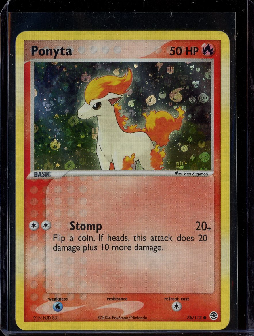 Ponyta 76/112 Reverse Holo EX Fire Red & Leaf Green