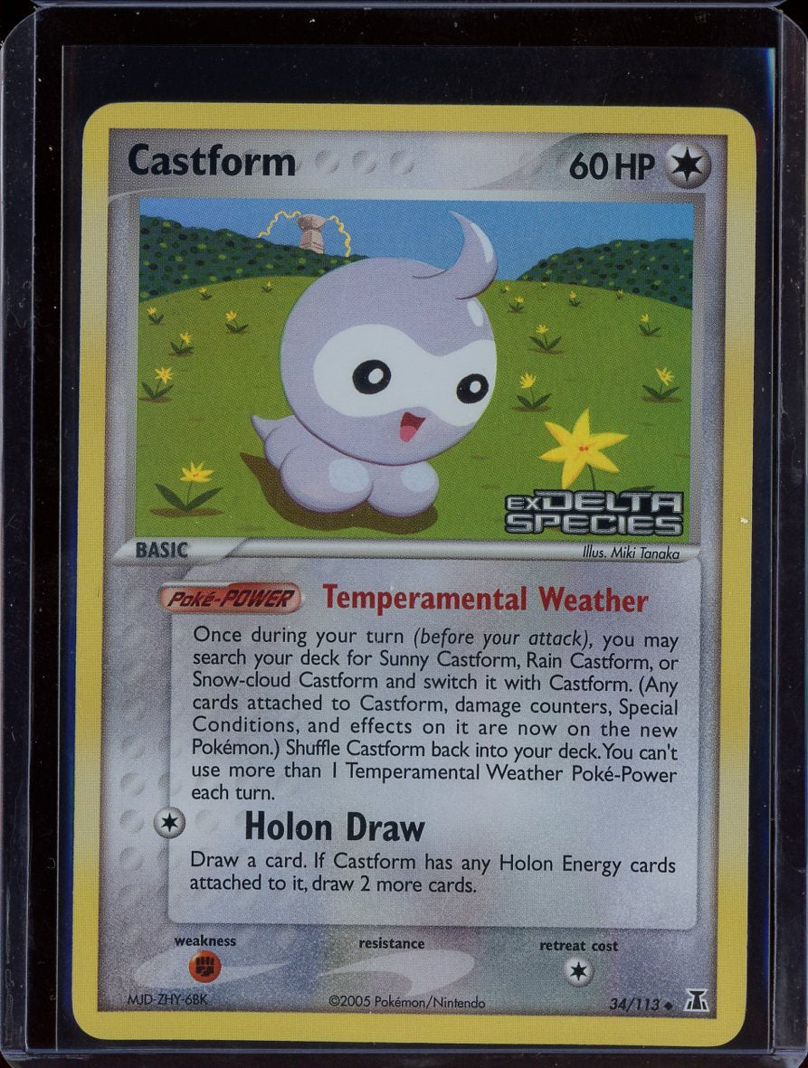 Castform 34/113 Reverse Holo EX Delta Species