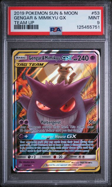 Gengar & Mimikyu #53 PSA 9