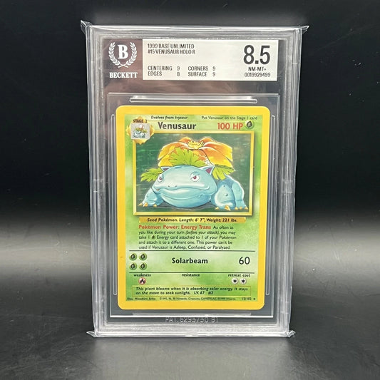 Pokemon Base Set Unlimited Venusaur Holo 15/102 BGS 8.5