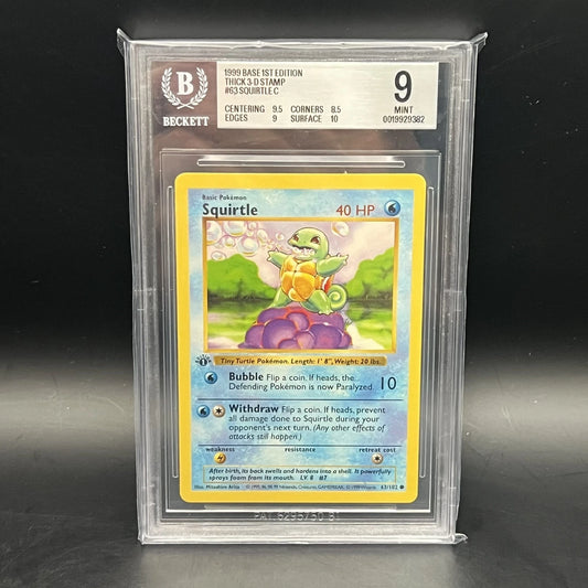 Pokemon Base Set 1st Edition Squirtle 63/102 BGS 9