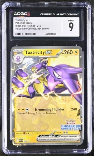 Toxtricity EX Black Star Promo 215 Illustration Contest 2024 Winner CGC 9
